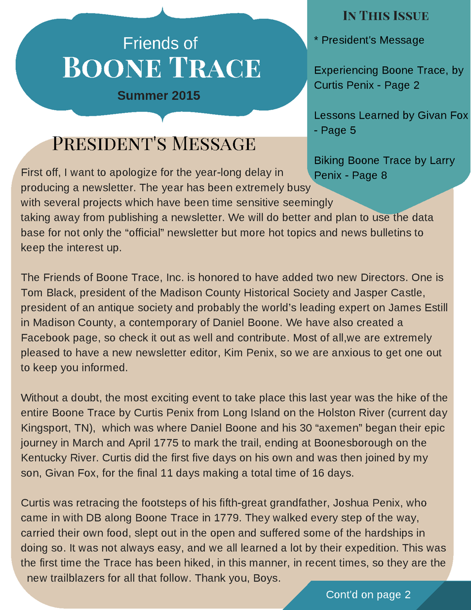 Newsletter 1